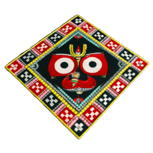 lord jagannath lipan art painting on mdf board handmade jagannath mirror work wall decor traditional jagannath wall art with acrylic colors