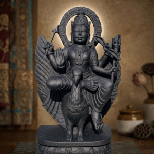 Shani Dev Black Stone Statue – Premium Spiritual Idol for Temple & Home (75 cm)