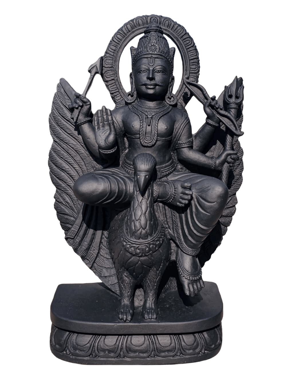 Shani Dev Black Stone Statue – Premium Spiritual Idol for Temple & Home (75 cm)