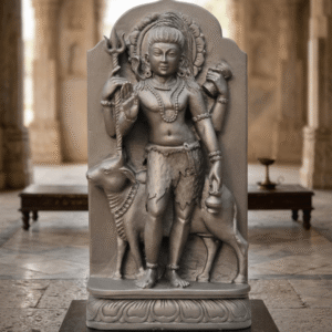 pashupatinath shiva black stone idol with nandi lord shiva statue black stone hindu murti shiva nandi sculpture handcrafted india mahadev idol for home temple decor shiv murti black stone traditional statue