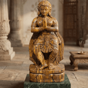 khondalite stone nartaki statue handmade devadasi sculpture temple dancer stone statue traditional indian dancer statue khondalite stone handcrafted nartaki statue for home decor heritage temple art sculpture india