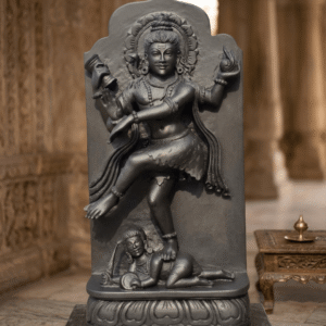 shiva nataraja black stone idol tandav statue lord shiva dancing statue stone sculpture india nataraja murti for home temple decor handcrafted shiva idol black stone tandav shiva statue traditional indian art