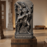 shiva parvati uma maheshwara black stone idol shiv parvati rare pose stone sculpture india handcrafted shiva parvati couple statue black stone uma maheshwara murti spiritual decor shiva parvati divine couple rare sculpture