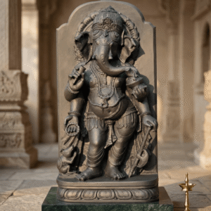 black stone ganesha idol handcrafted ganpati murti lord ganesha statue for home temple black stone traditional ganpati murti stone sculpture india ganesh idol vastu decor spiritual statue handmade ganesha black stone sculpture