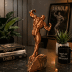 premium fitness statue for gym decor modern arnold inspired polymer sculpture gym motivation desk decor statue