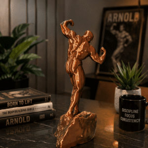 premium fitness statue for gym decor modern arnold inspired polymer sculpture gym motivation desk decor statue