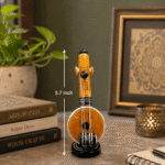 ethnic indian music instrument sculpture sheesham wood finish veena showpiece decorative veena model for study table indian handicraft veena decor item