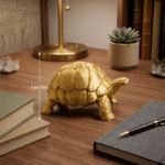 5 inch golden tortoise decorative statue modern turtle figurine for workspace decor lucky turtle sculpture for business success premium golden tortoise home decor statue
