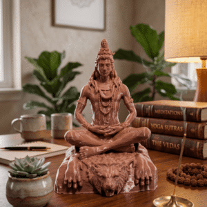 meditating lord shiva 3d printed statue mahadev meditation sculpture for home decor spiritual shiva murti for meditation room 6.5 inch lord shiva decorative statue