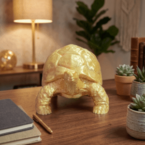 feng shui turtle statue for positive energy luxury gold turtle sculpture for home decor vastu turtle idol for financial growth 5 inch golden tortoise decorative statue
