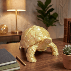 golden vastu turtle 3d printed statue vastu tortoise for prosperity and luck decorative golden turtle for office desk feng shui turtle statue for positive energy