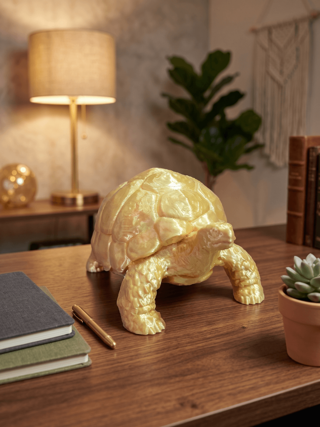 golden vastu turtle 3d printed statue vastu tortoise for prosperity and luck decorative golden turtle for office desk feng shui turtle statue for positive energy