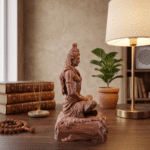modern mahadev sculpture spiritual decor artistic lord shiva murti for office desk premium meditation shiva figurine for interiors handcrafted style shiva idol for positive energy