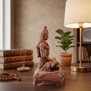 modern mahadev sculpture spiritual decor artistic lord shiva murti for office desk premium meditation shiva figurine for interiors handcrafted style shiva idol for positive energy