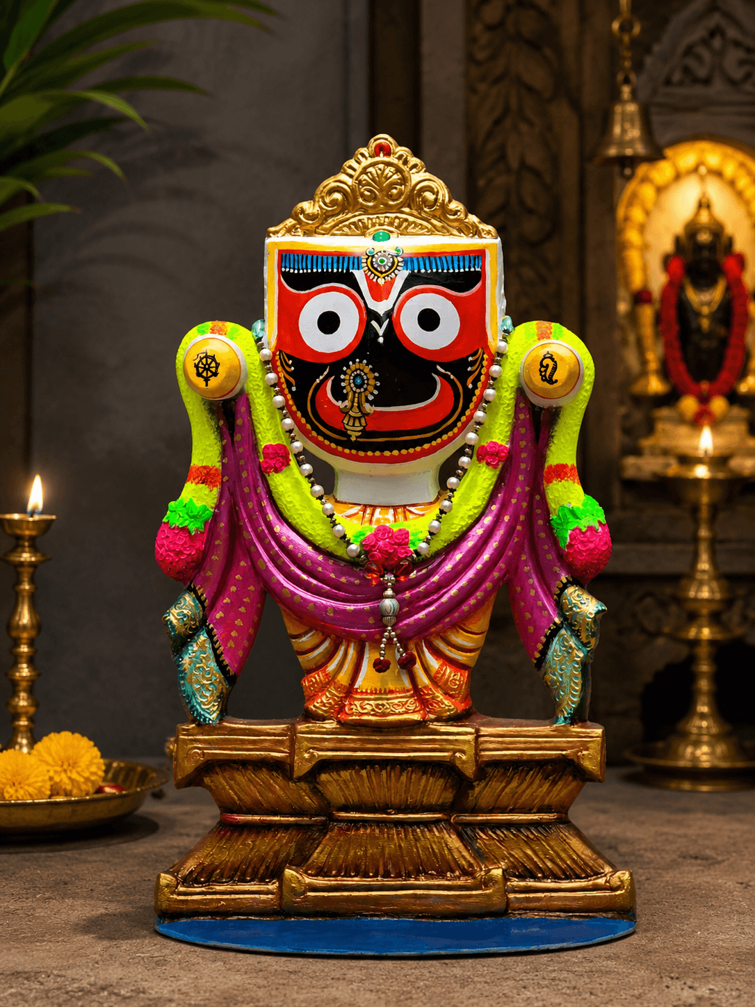 lord jagannath fiber idol 2 feet handcrafted lord jagannath statue for home temple colorful jagannath murti fiber decorative idol premium fiber lord jagannath statue odisha style traditional jagannath idol for pooja room lord jagannath murti handcrafted spiritual decor jagannath swami fiber idol for home mandir decorative lord jagannath statue indian handicraft vibrant jagannath deity idol for worship large lord jagannath fiber murti for temple decor